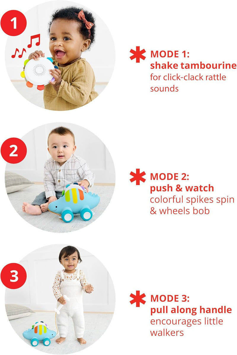 EM  DINOSAUR 3-IN-1 PULL TOY