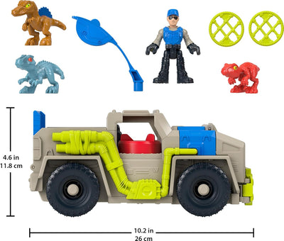 IMAGINEXT JURASSIC WORLD DINOSAUR TOYS TRACK & TRANSPORT DINO TRUCK