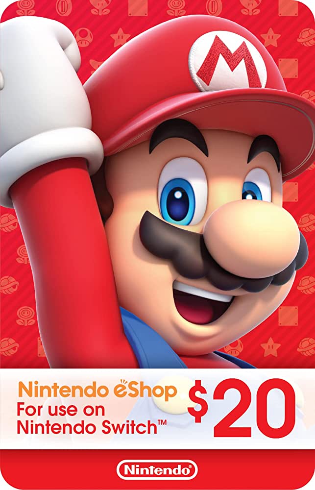 NINTENDO LIVE GIFT CARD $20