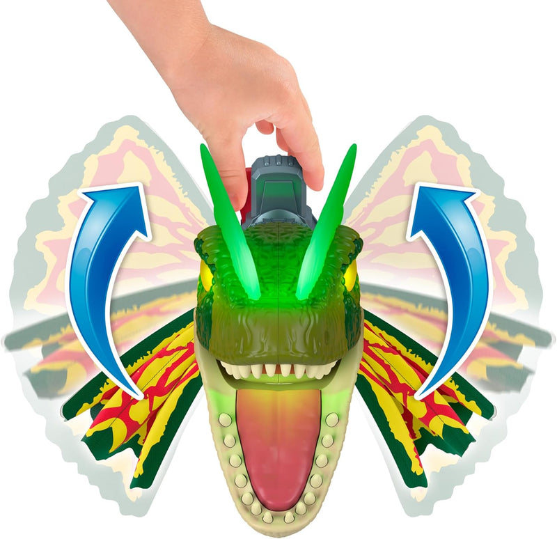 IMAGINEXT JURASSIC WORLD DINOSAUR TOY THRASH ATTACK DILOPHOSAURUS