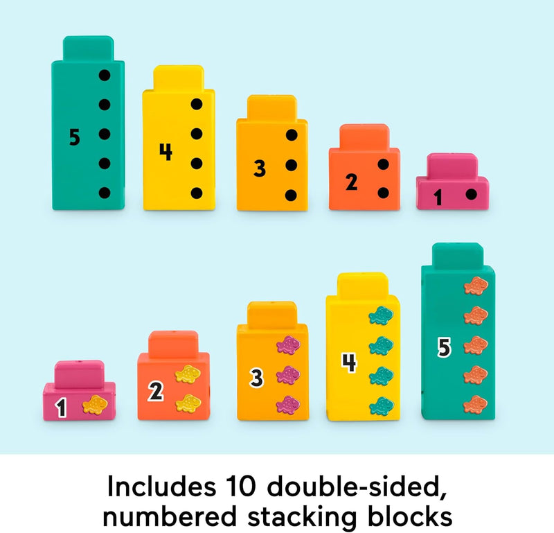 LEARNING TOY ADDING ALLIGATOR COUNTING ACTIVITY WITH 10 STACKING BLOCKS