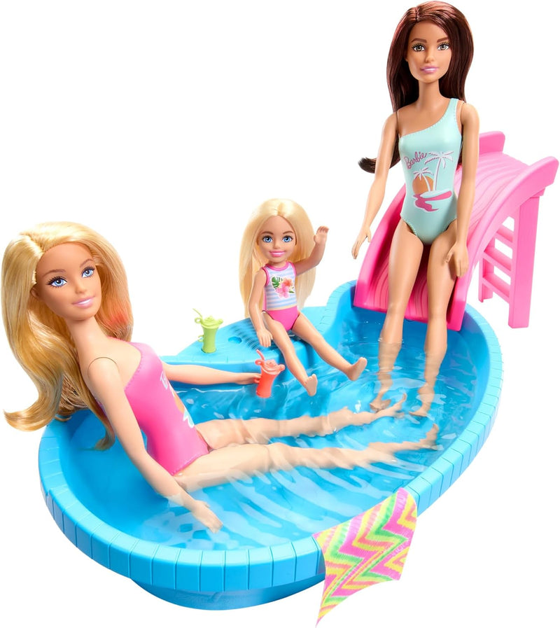 BARBIE DOLL & POOL PLAYSET, BLONDE