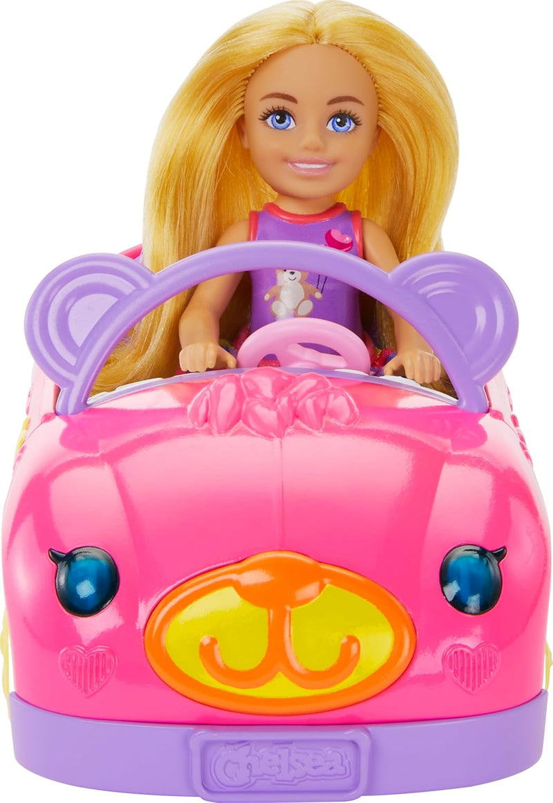BARBIE CHELSEA DOLL & TOY CAR SET WITH BEAR