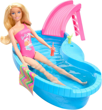 BARBIE DOLL & POOL PLAYSET, BLONDE
