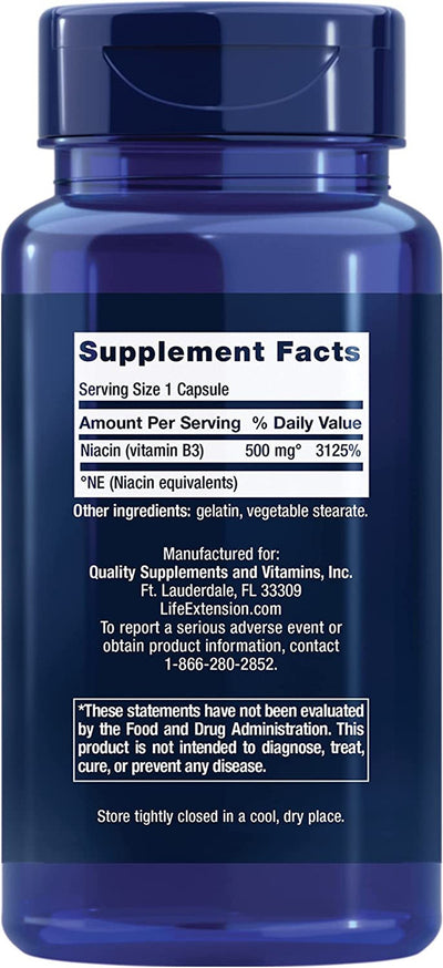 VITAMIN B3 NIACIN 500MG 100 CAPS
