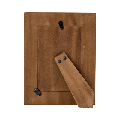 4 X 6" 2-TONED RESIN FRAME - NATURAL/WHITE