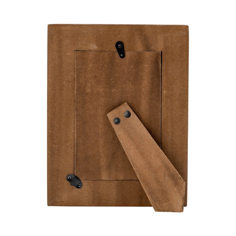 4 X 6" 2-TONED RESIN FRAME - NATURAL/WHITE