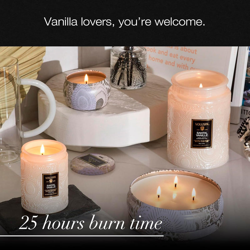 SANTAL VANILLE MINI TIN CANDLE 4OZ