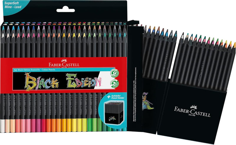 COLOURING PENCILS BLACK EDITION - SET OF 50