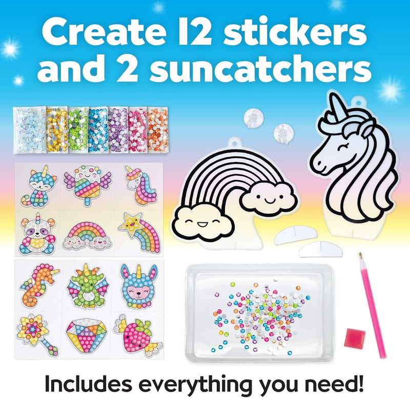 CREATIVITY FOR KIDS BIG DEM DIAMOND PAINTING KIT: MAGICAL GEM ART STICKERS & SUNCATCHERS
