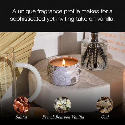 SANTAL VANILLE MINI TIN CANDLE 4OZ
