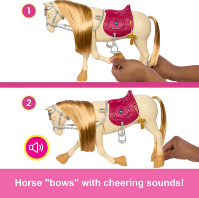 BARBIE HORSE WITH SOUNDS, MUSIC & ACCESSORIES