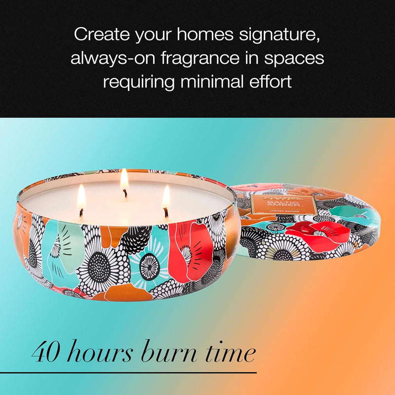 LIMITED EDITION BALTIC AMBER 3 WICK TIN CANDLE 12 OZ