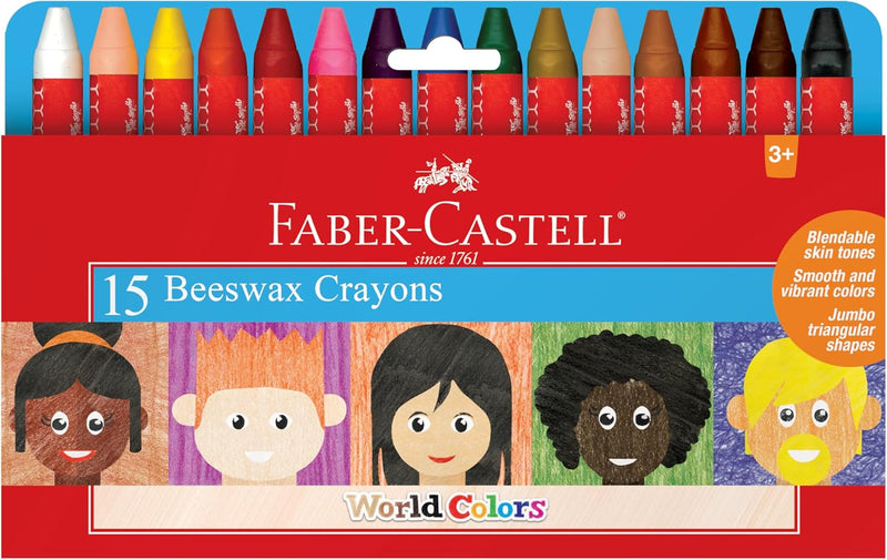 World Colours Beeswax Crayons 15 COUNT