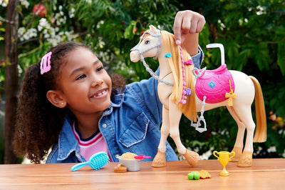 BARBIE HORSE WITH SOUNDS, MUSIC & ACCESSORIES