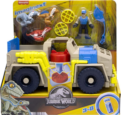 IMAGINEXT JURASSIC WORLD DINOSAUR TOYS TRACK & TRANSPORT DINO TRUCK