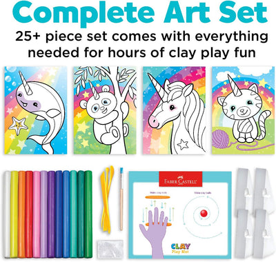 DO ART COLOURING WITH CLAY UNICORN & FRIENDS