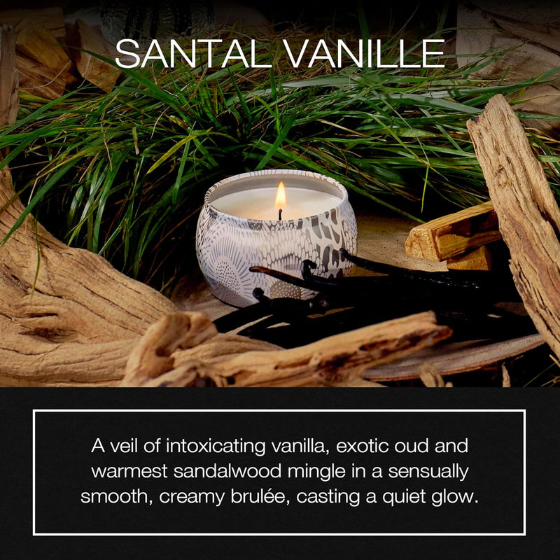 SANTAL VANILLE MINI TIN CANDLE 4OZ