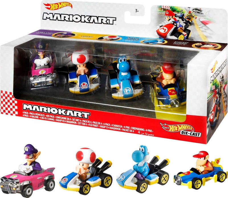 HOT WHEELS MARIO KART VEHICLE 4-PACK