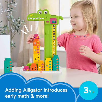 LEARNING TOY ADDING ALLIGATOR COUNTING ACTIVITY WITH 10 STACKING BLOCKS