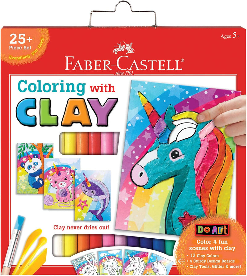 DO ART COLOURING WITH CLAY UNICORN & FRIENDS