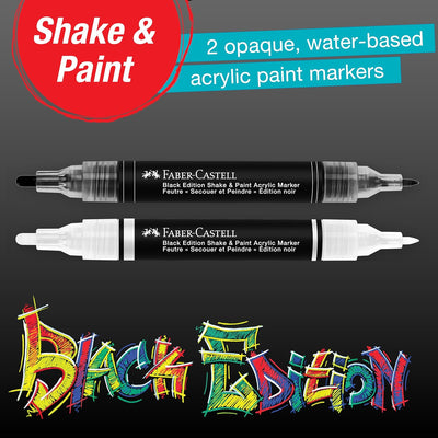 BLACK EDITION SHAKE & PAINT MARKERS 2 COUNT