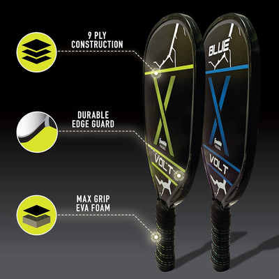 PICKLEBALL PADDLE AND BALL SET - WOODEN