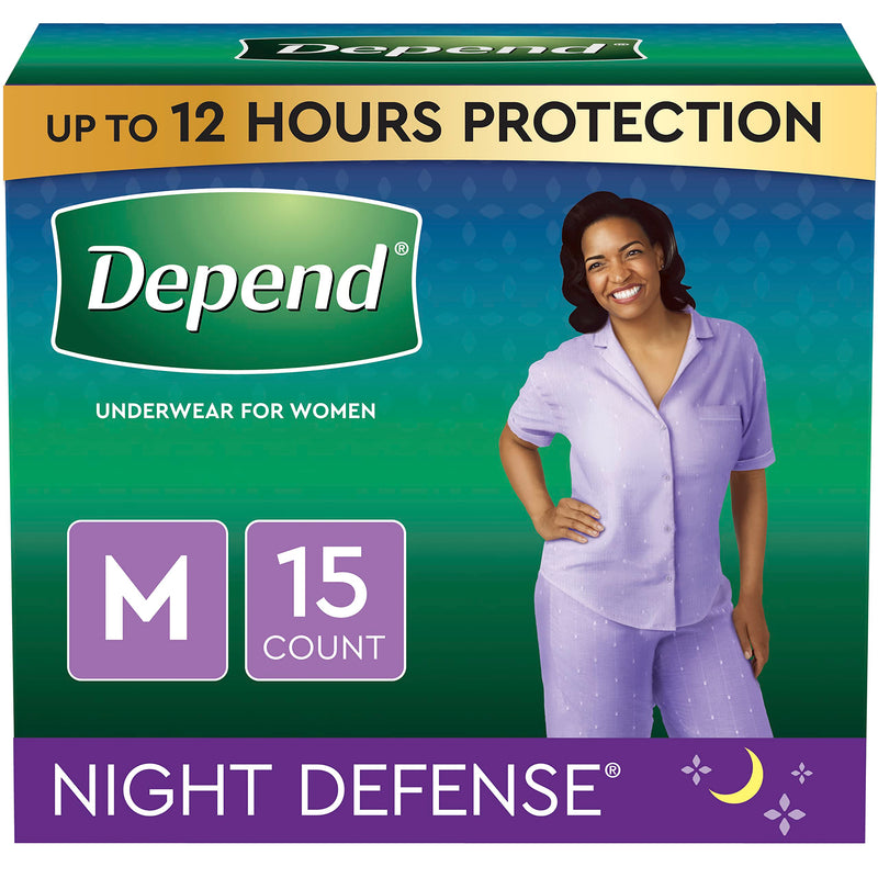 NIGHT DEFENSE OVERNIGHT UNDERWEAR WOMEN- MEDIUM 15CT