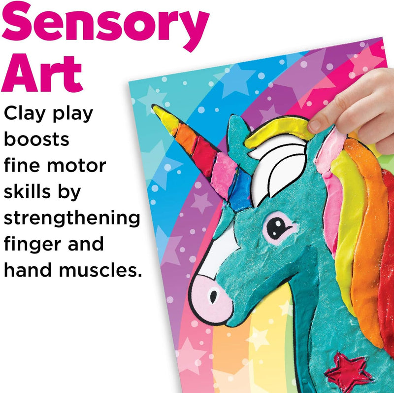 DO ART COLOURING WITH CLAY UNICORN & FRIENDS