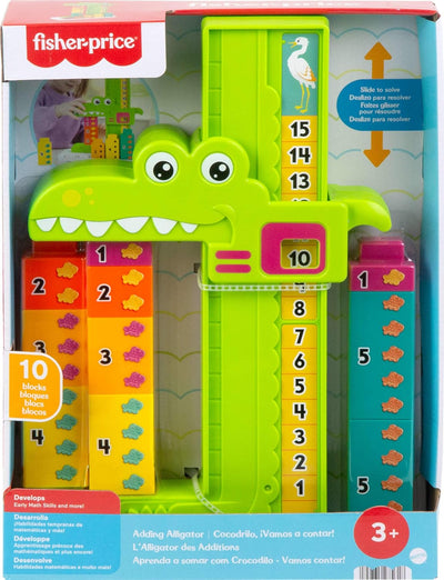 LEARNING TOY ADDING ALLIGATOR COUNTING ACTIVITY WITH 10 STACKING BLOCKS