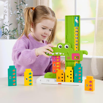 LEARNING TOY ADDING ALLIGATOR COUNTING ACTIVITY WITH 10 STACKING BLOCKS