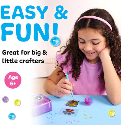 CREATIVITY FOR KIDS BUBBLE GEMS BACKPACK KEYCHAIN