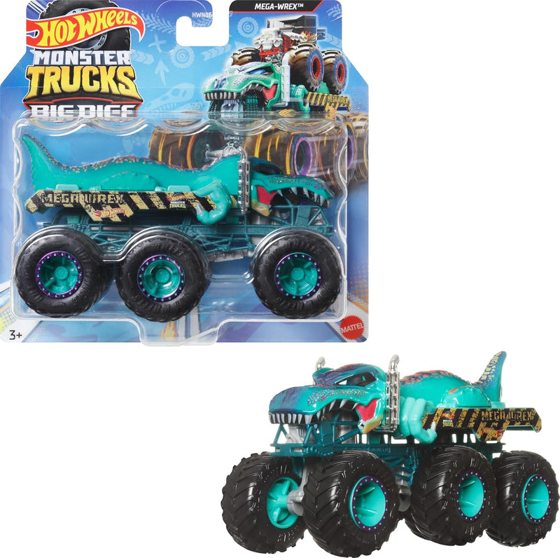 HOT WHEELS MONSTER TRUCKS 1:64 SCALE SURPRISE TRILER TRUCK WITH 6 WHEELS