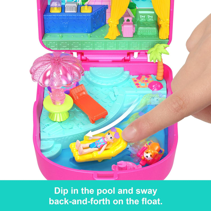POLLY POCKET DOLLS & PLAYSET KITTY POPSICLE RESORT COMPACT TRAVEL TOY