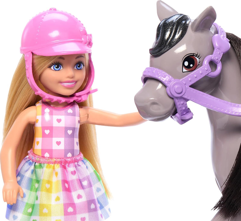 BARBIE CHELSEA DOLL & TOY HORSE SET