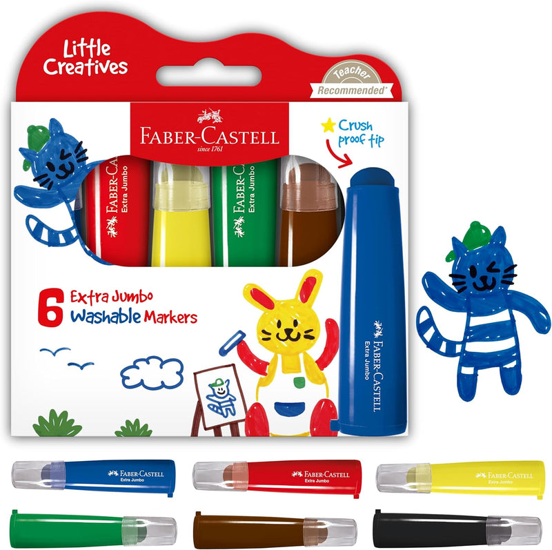 LITTLE CREATIVES EXTRA JUMBO ULTRA WASHABLE MARKERS