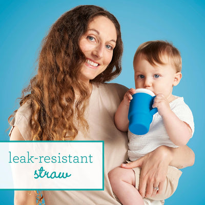 MY 1ST TUMBLER SILICONE SIPPY CUP WITH STRAW & HANDLE 9OZ