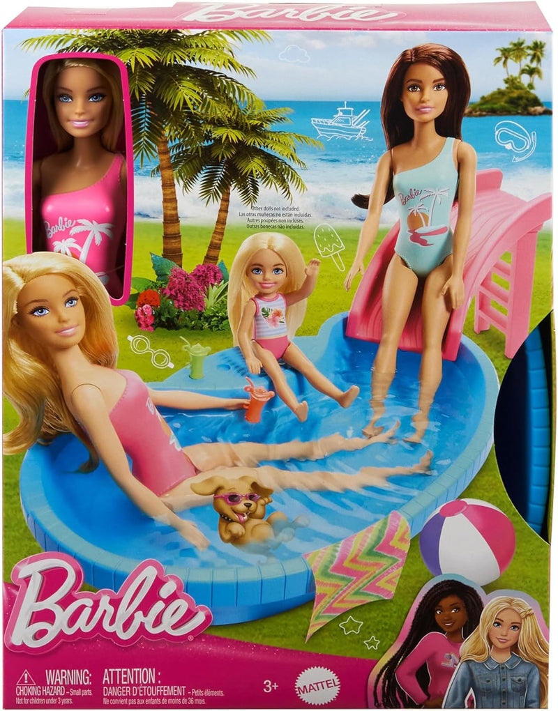 BARBIE DOLL & POOL PLAYSET, BLONDE