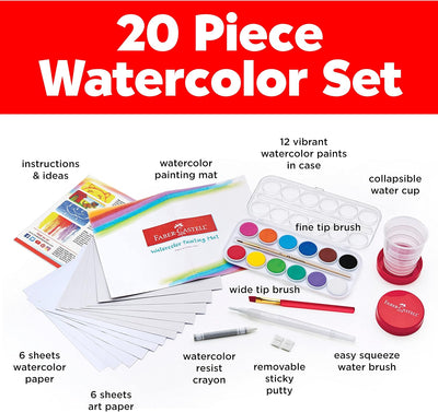 YOUNG ARTIST LEARN TO WATERCOLOUR - WATERCOLOUR PAINT SET FOR KIDS