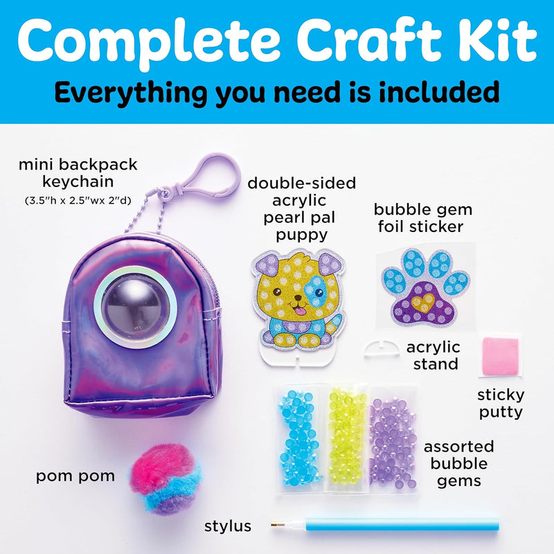CREATIVITY FOR KIDS BUBBLE GEMS BACKPACK KEYCHAIN
