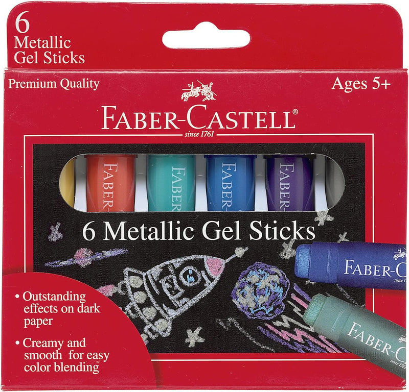 METALLIC GEL STICKS - 6 COUNT
