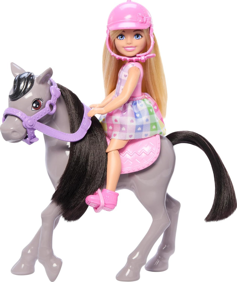 BARBIE CHELSEA DOLL & TOY HORSE SET