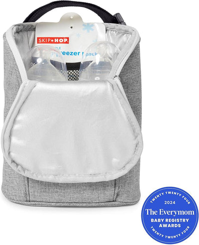 GRAB & GO DOUBLE BOTTLE BAG GREY MELANGE