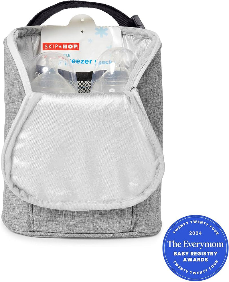 GRAB & GO DOUBLE BOTTLE BAG GREY MELANGE