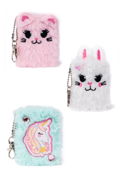 MINI FURRY FRIENDS KEYCHAIN JOURNAL