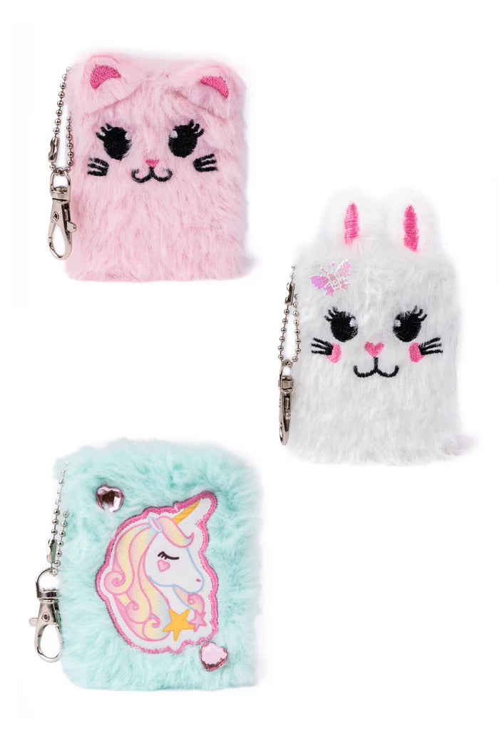 MINI FURRY FRIENDS KEYCHAIN JOURNAL