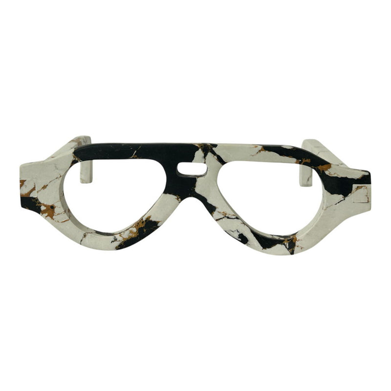 GIOVANNI ENGINEERED STONE DECOR GLASSES - BLACK/WHITE