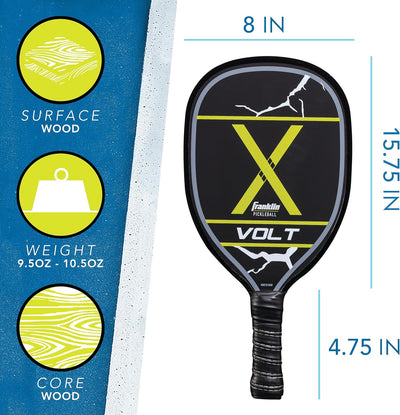 PICKLEBALL PADDLE AND BALL SET - WOODEN