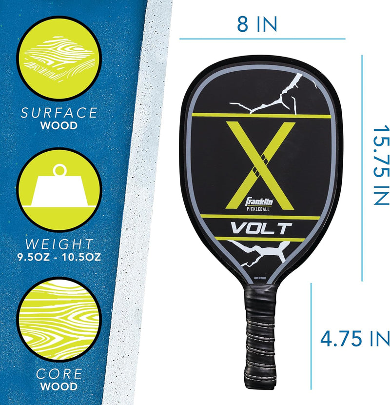 PICKLEBALL PADDLE AND BALL SET - WOODEN