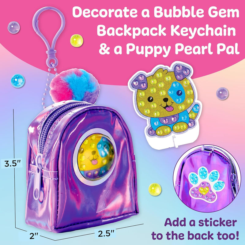 CREATIVITY FOR KIDS BUBBLE GEMS BACKPACK KEYCHAIN